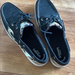 Sperry cheetah print boat shoe